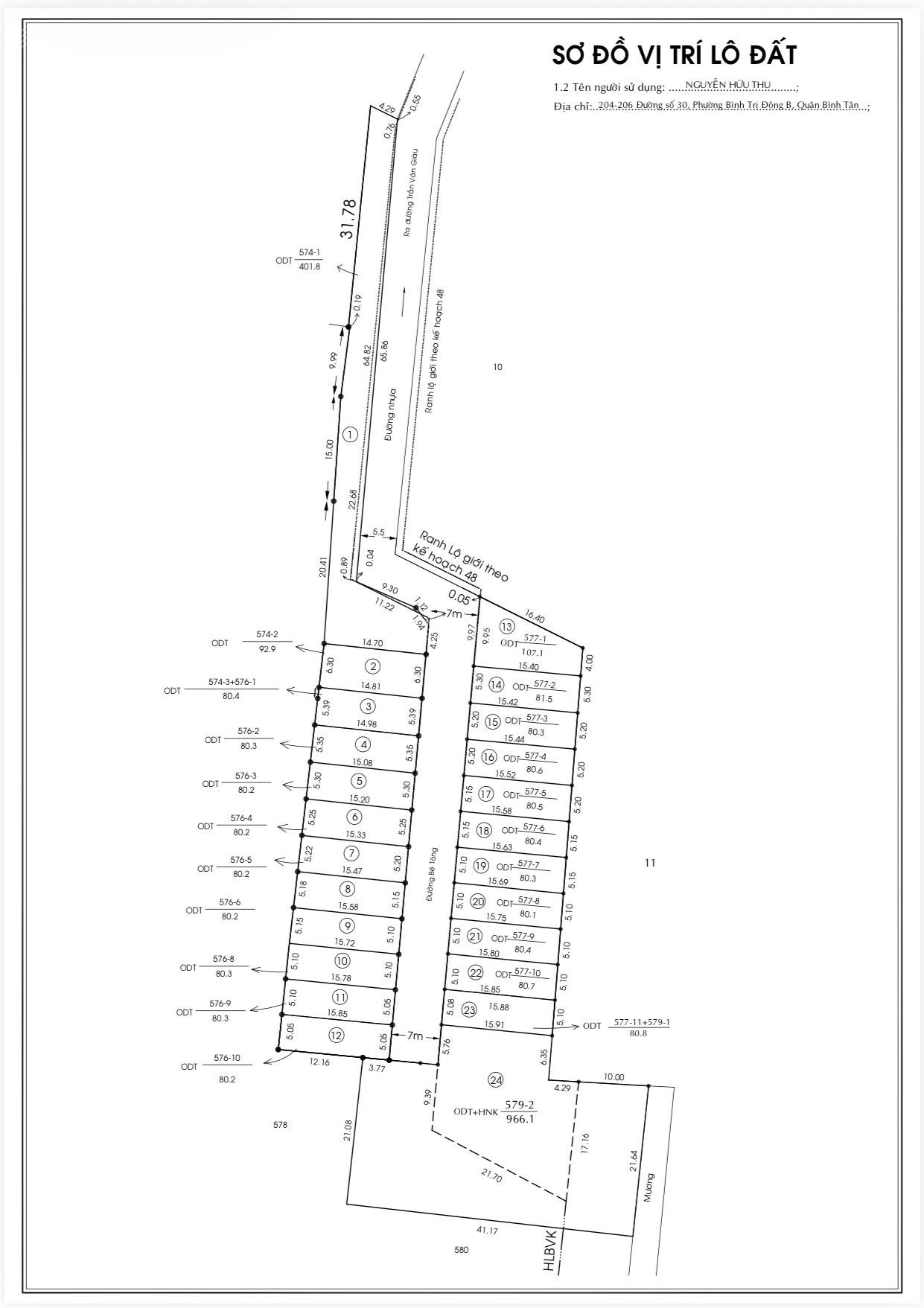 Bán đất thổ cư đường trần văn giàu, xã bình lợi, tp.hcm diện tích: 5m x 16m thổ cư 100%