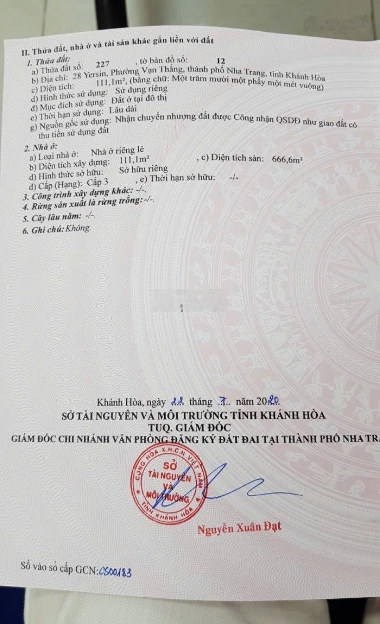 Nhà 6 Tầng Mặt Tiền Yersin 20m Tttp Nha Trang - 27 Tỷ