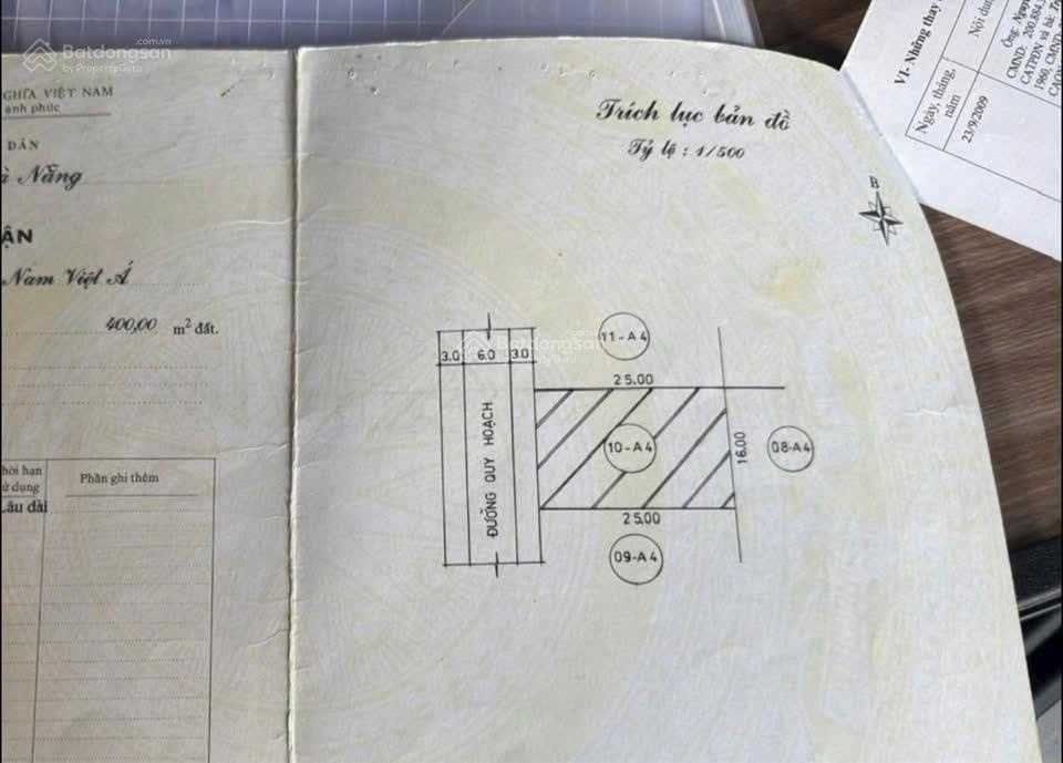 Cần bán lô đất 400m2 ngang 16m đường Đảo Xanh 5 khu Đảo Xanh, Hải Châu, Đà Nẵng giá tốt