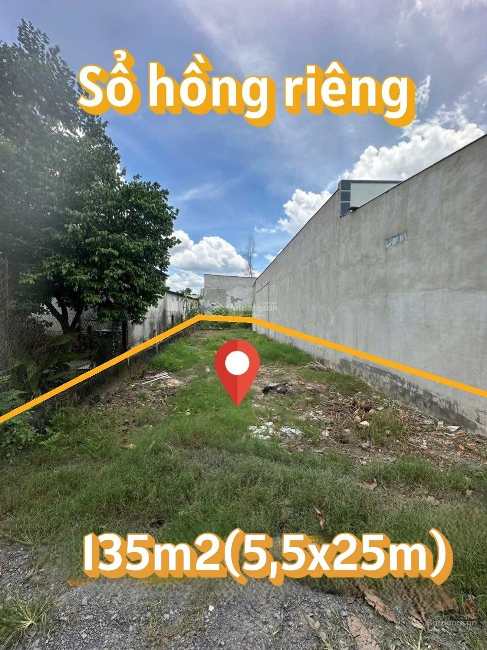 Bấn gấp lô đất Dt135m2 giá 750tr đường Nguyễn Thị Rành xã An Nhơn tây Củ Chi gần chợ-sổ hồng riêng