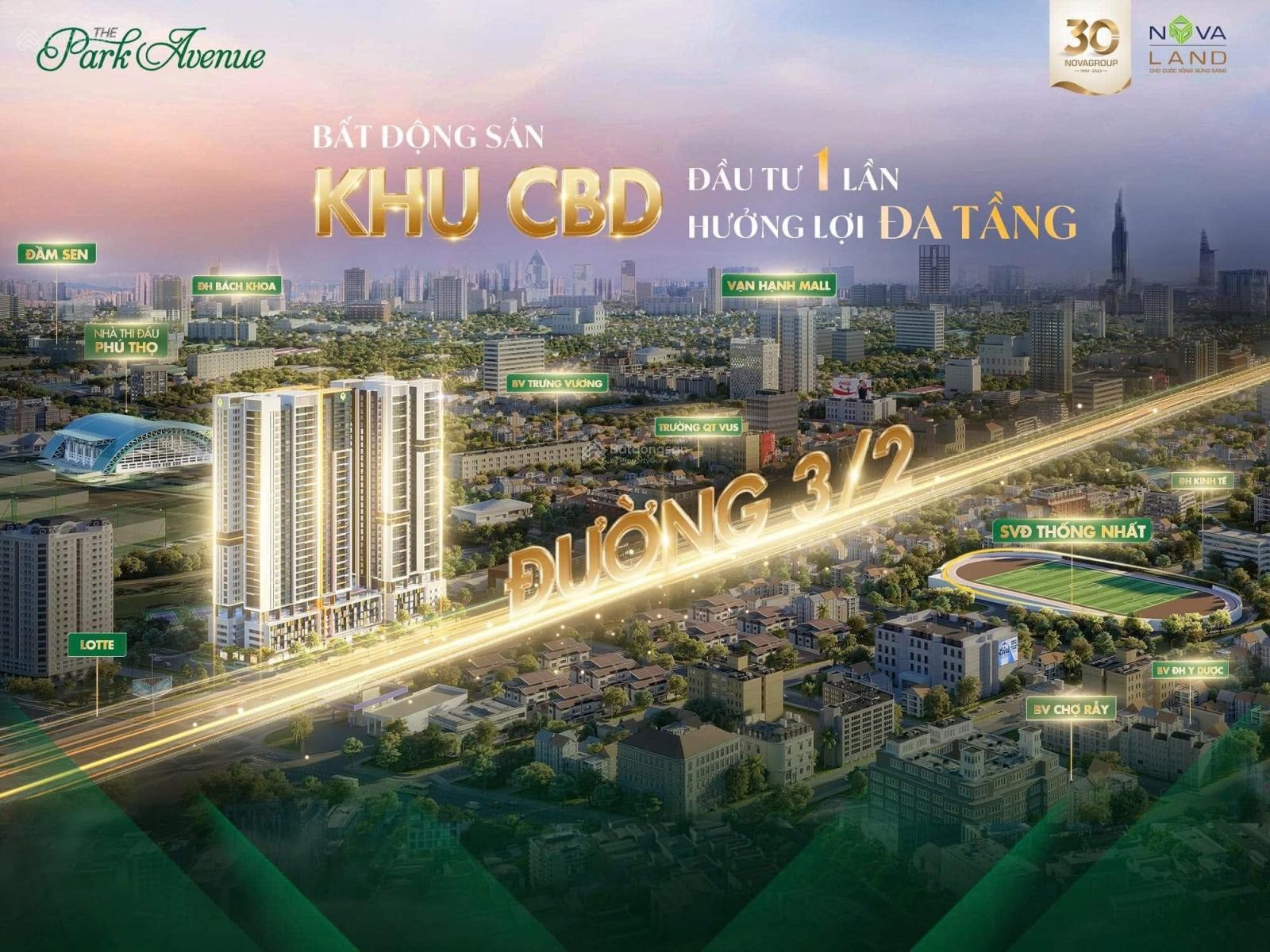 3 phòng ngủ hướng Đông Nam - mặt tiền 3/2 The Park Avenue giá dự kiến 9tỷ5 - thanh toán 30% 5 tỷ