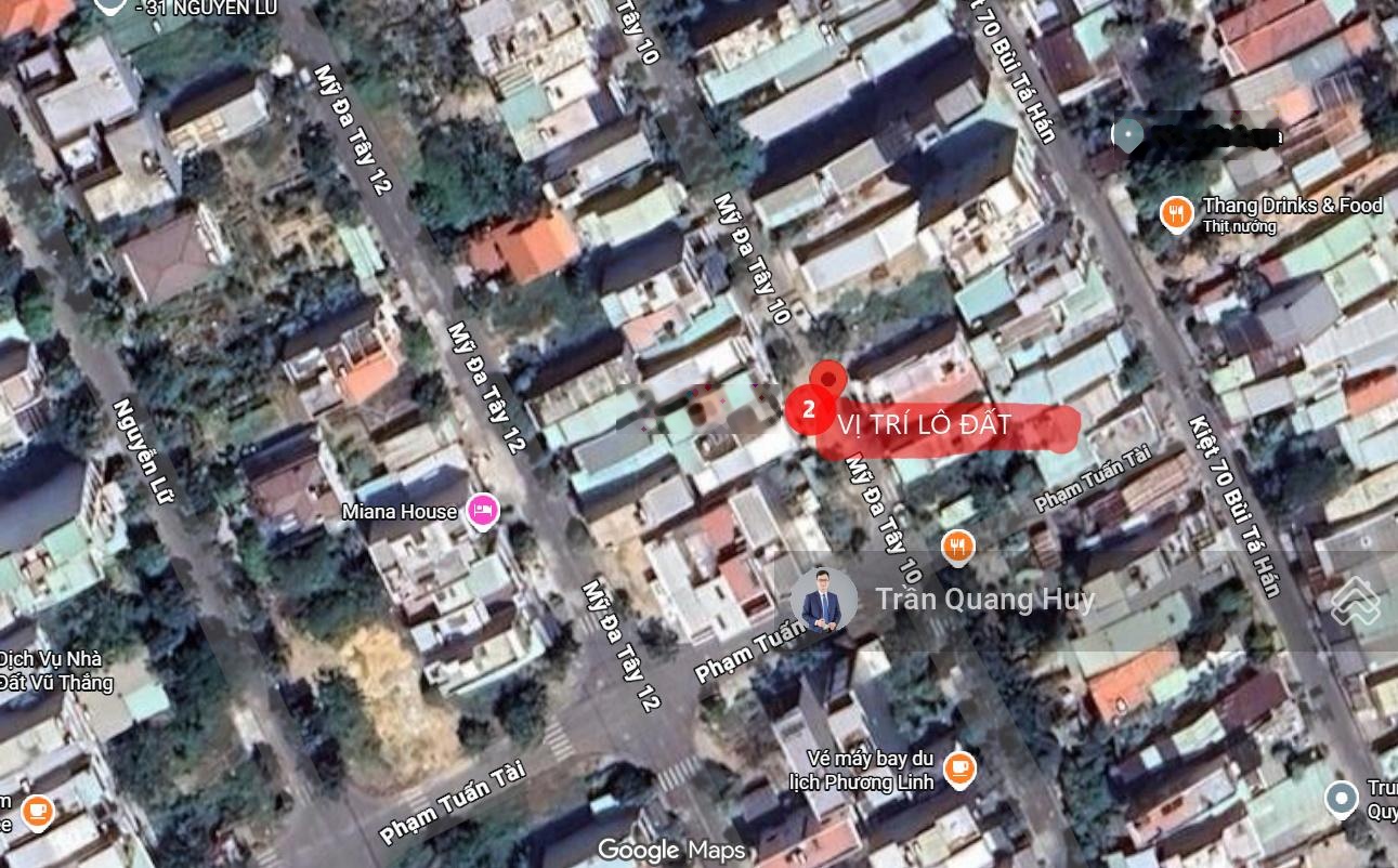 Bán lô đất mt mỹ đa tây 10, gần góc phạm tuấn tài, ra cầu sông hàn chỉ 300m.