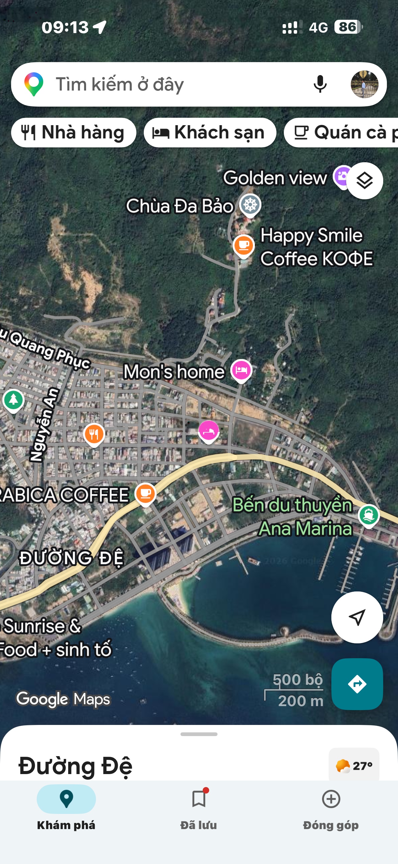 Bán lô đất Hòn Sện, Vĩnh Hoà, hướng nhìn ra bến du thuyền, sáng sớm ra biển tập thể dục, thích hợp