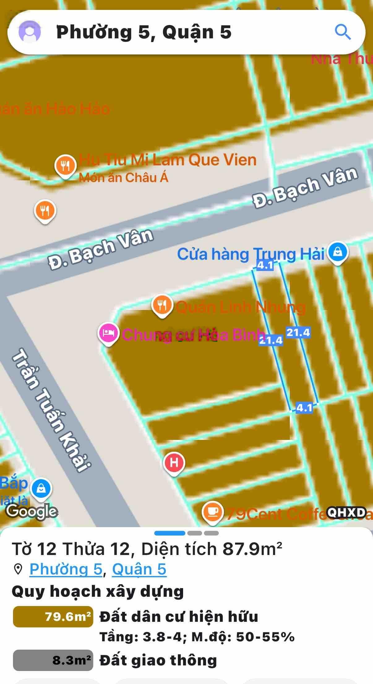 (4 x 20 - 6 tầng) Mặt Tiền Bạch Vân, P.An Đông (Kế CC Hoà Bình nhộn nhịp)
