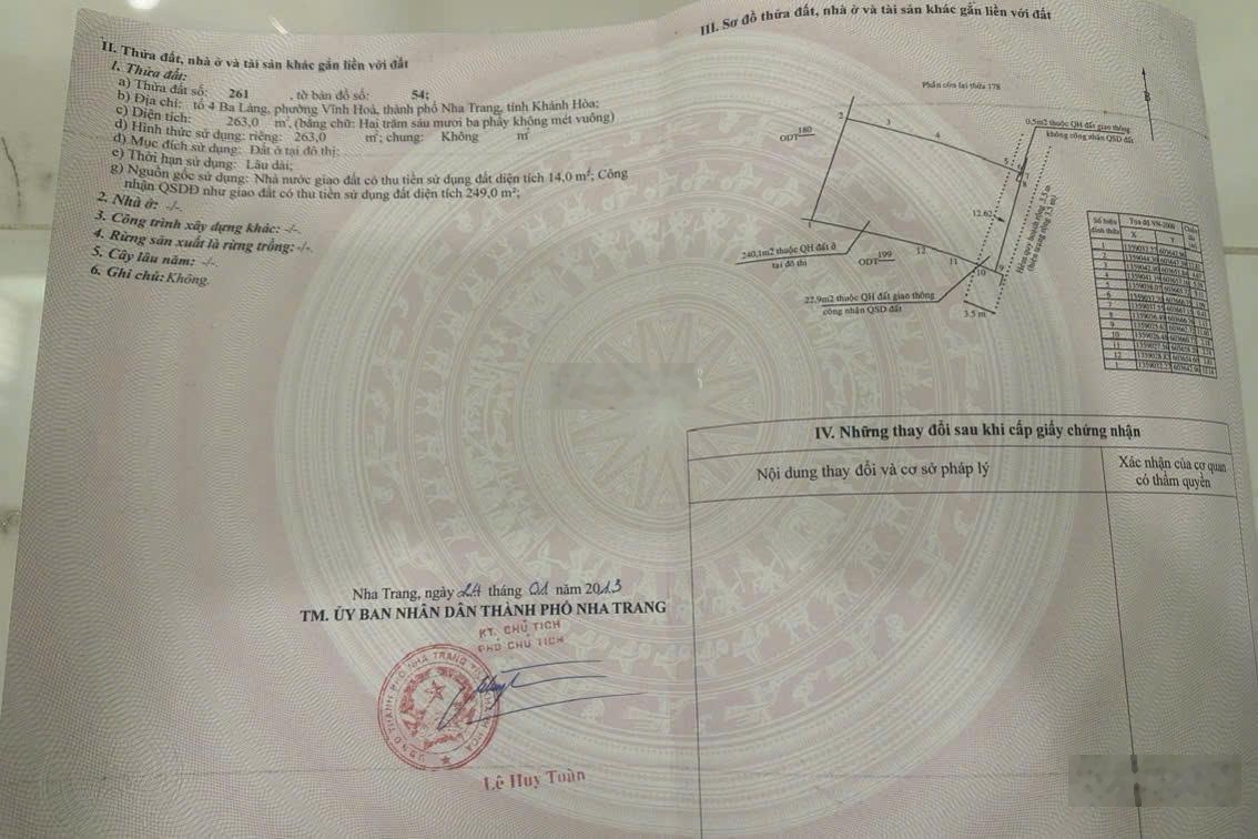 Em Nguyệt Nha Trang cần bán bán đất giá rẻ gần biển phường Vĩnh Hoà