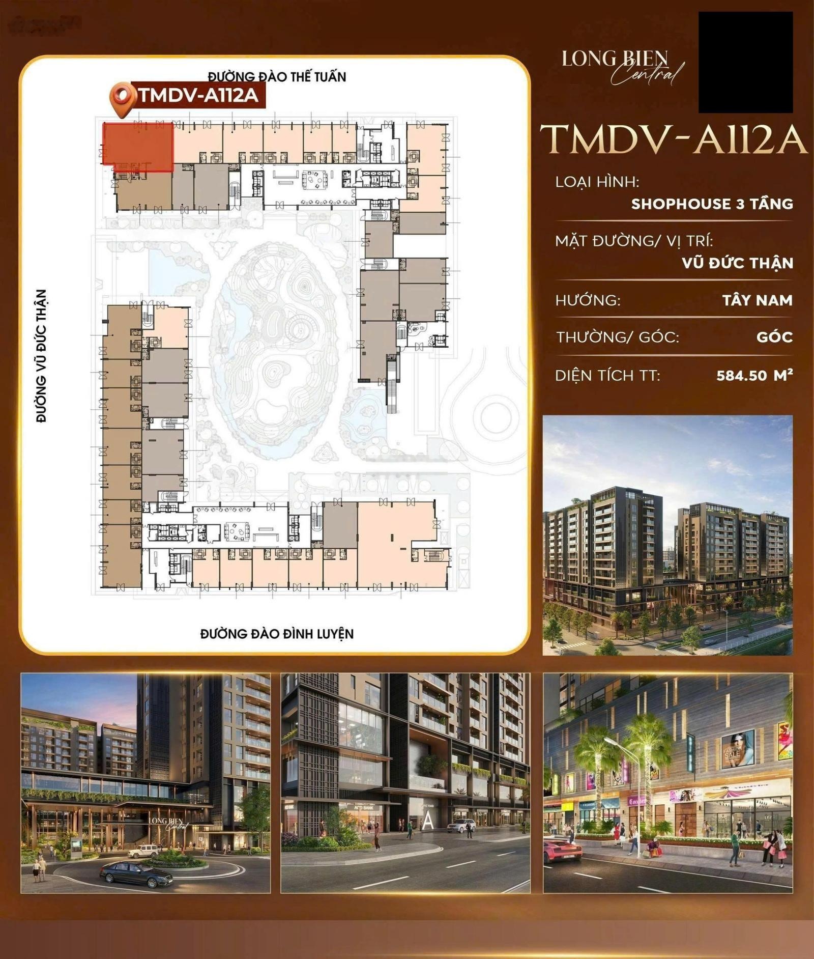 Siêu Phẩm BĐS Dòng Tiền - Sổ Lâu Dài - Shophouse 3 Tầng - Căn Góc 2 Mặt Tiền - Long Biên Central