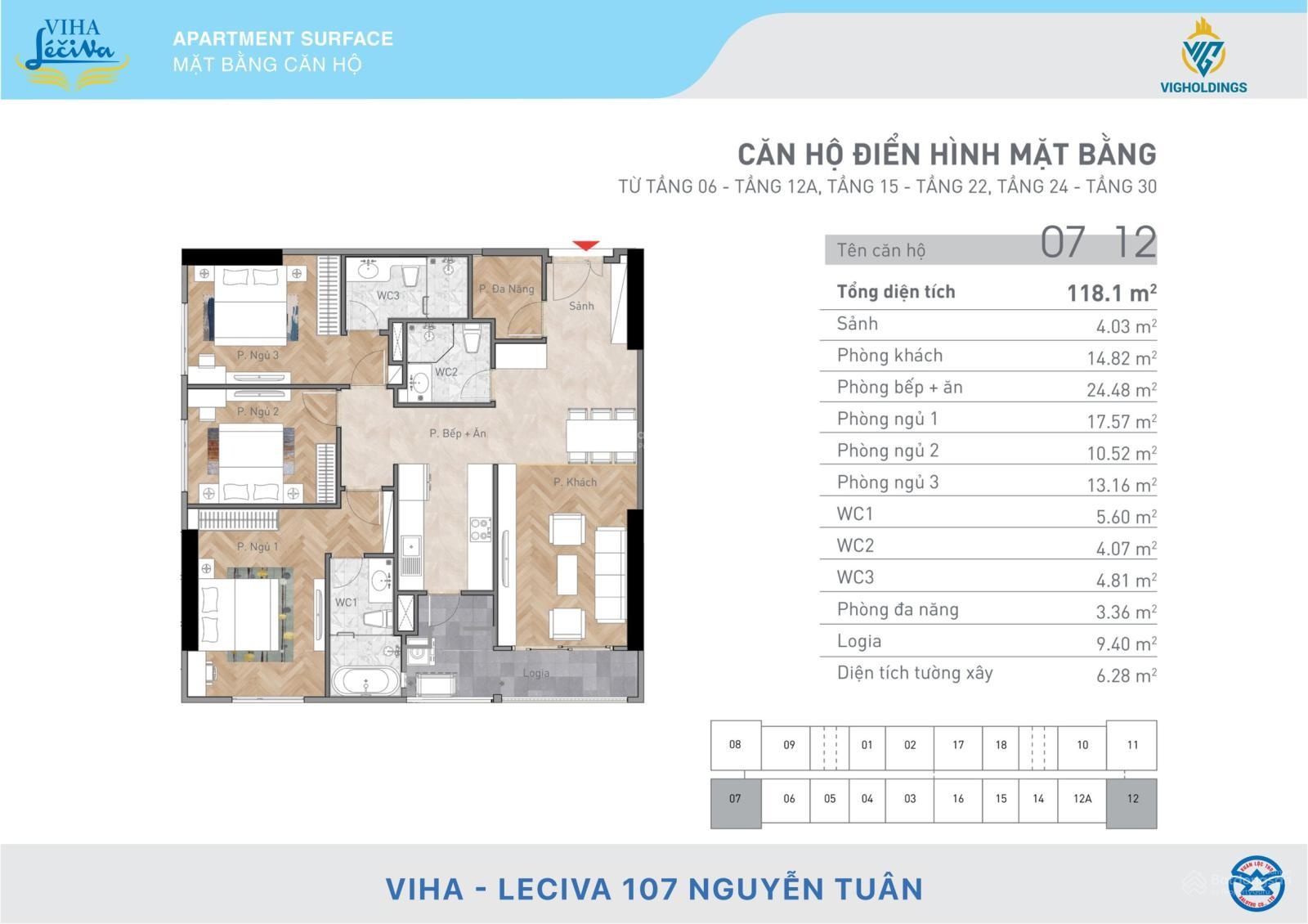 Bán căn góc 118m2 Viha Leciva 107 Nguyễn Tuân. Sống đẳng cấp. Giá trị tăng bền vững. LH 0966925408