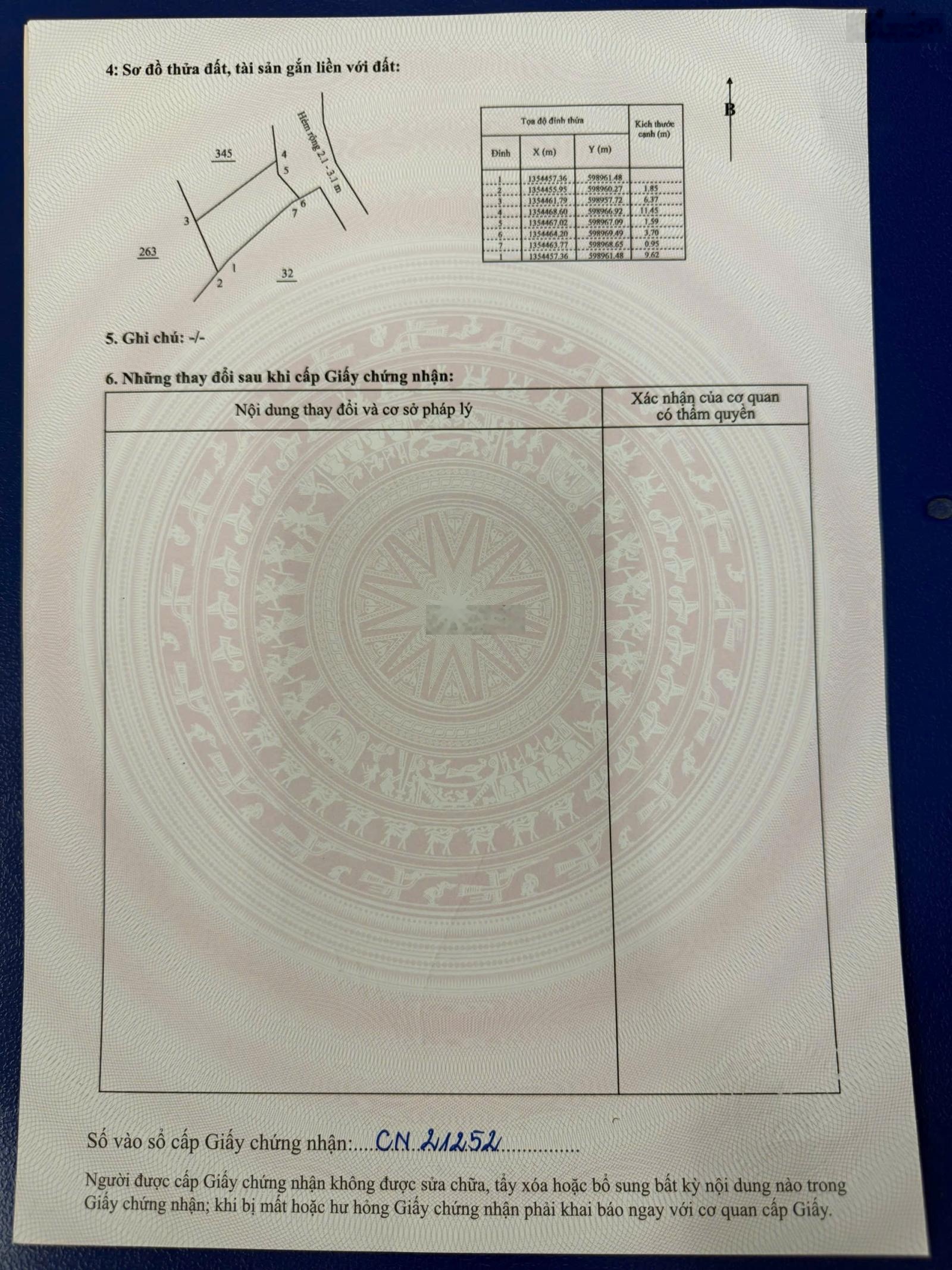 Bán lô đất cách đường Thái thông 100m. Vĩnh Thái. Nam Nha Trang