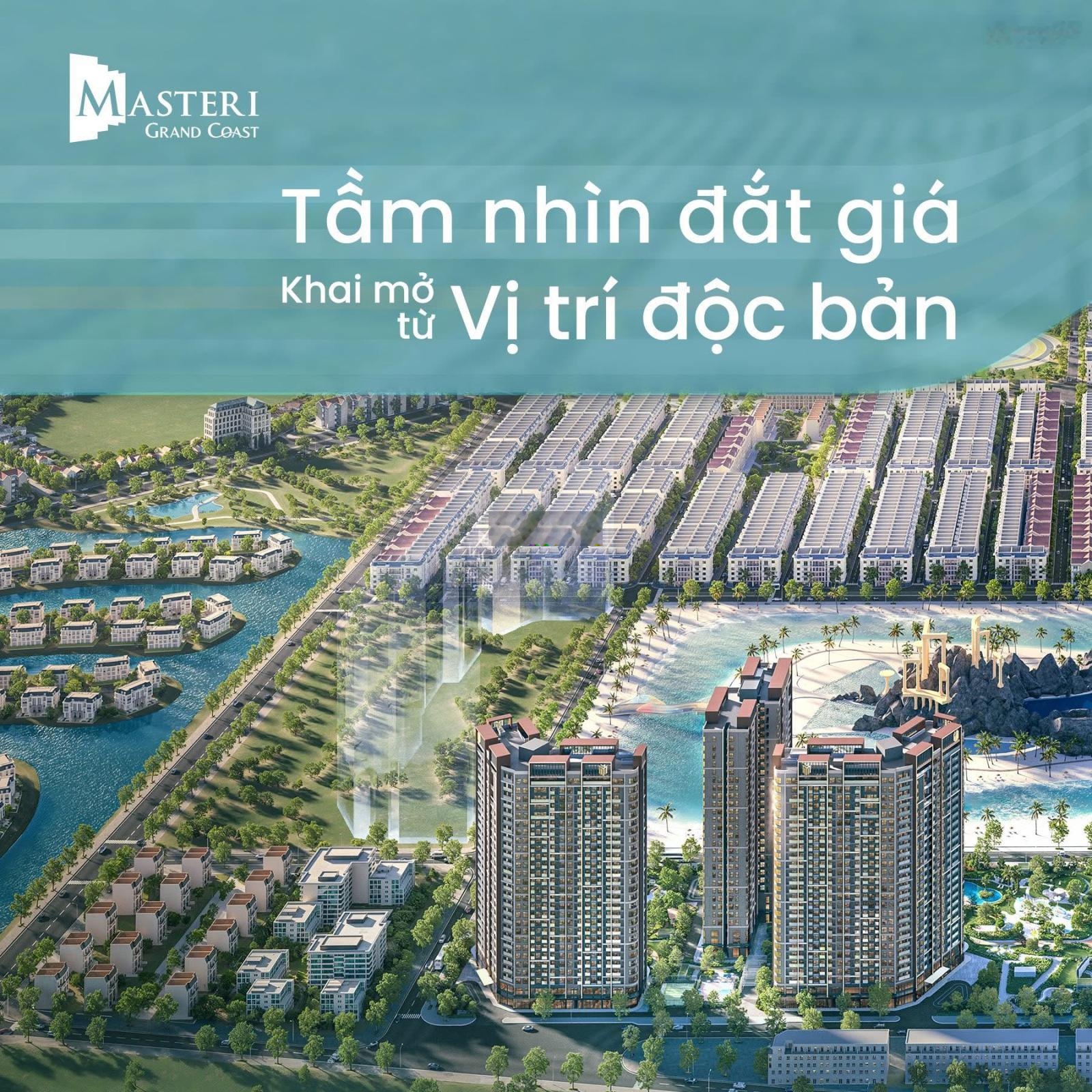 Căn hộ 1PN + Masteri Grand Coast giá thấp nhất thị trường. Từ 59tr/m2
