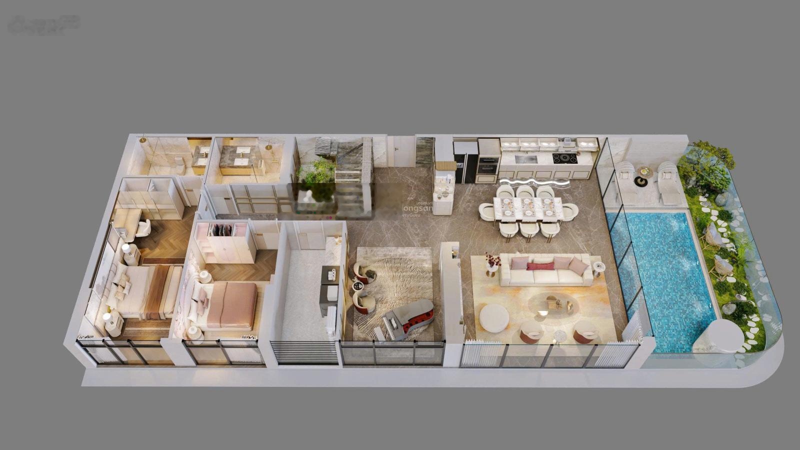Hot - Duplex thông tầng Rivea Residences Hoàng Mai 28,5 tỷ/251m2. CK 7 - 26%. HTLS 0%. Có bể bơi