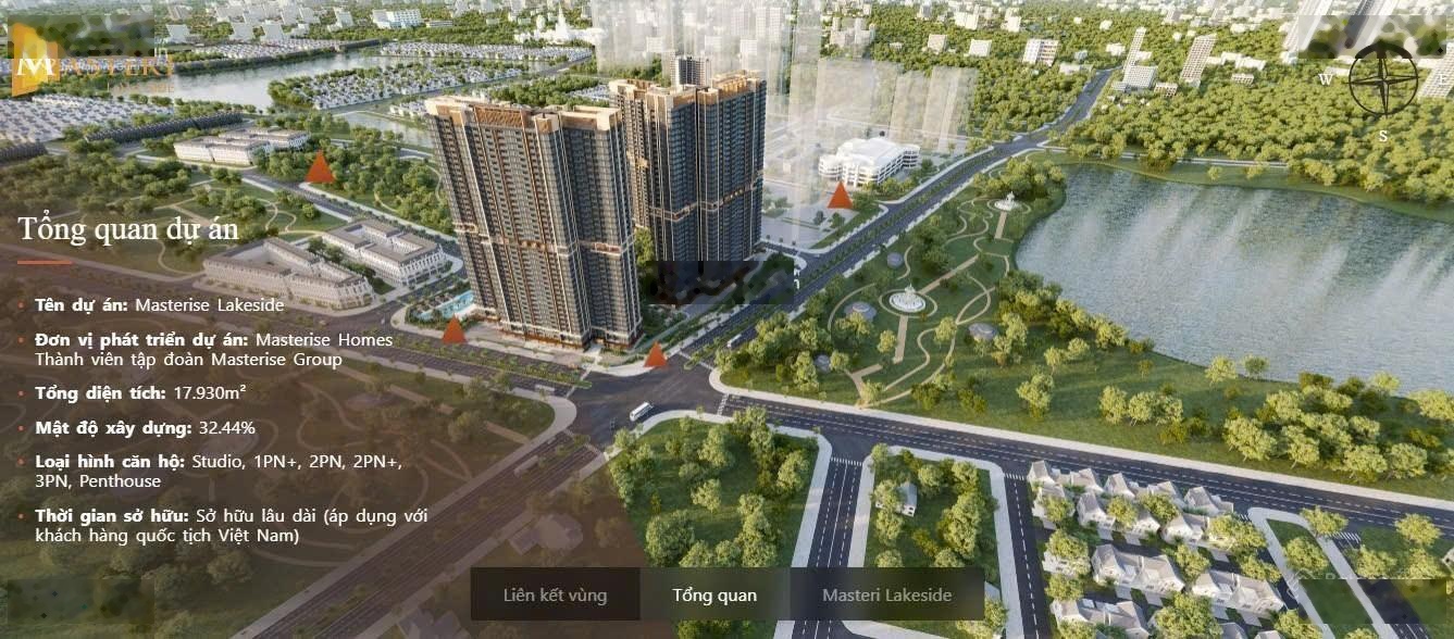4,5 tỷ Sở hữu 2PN view hồ tại The Lakeside, tầng trung cao, hướng ĐN mát, tặng tân gia 1 chỉ vàng