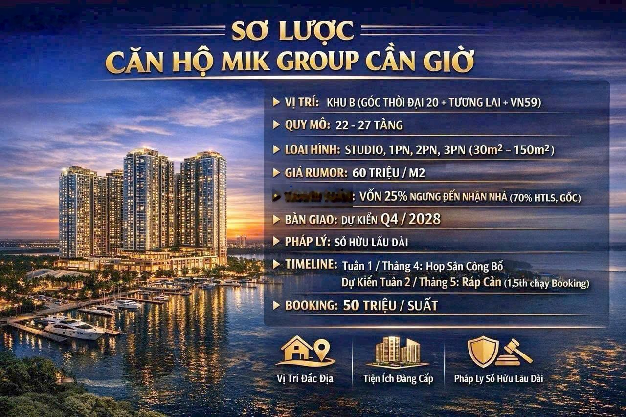 Chính thức nhận booking chọn căn đẹp căn hộ Vinhomes Green Paradise Cần Giờ từ đại lý chiến lượC F1