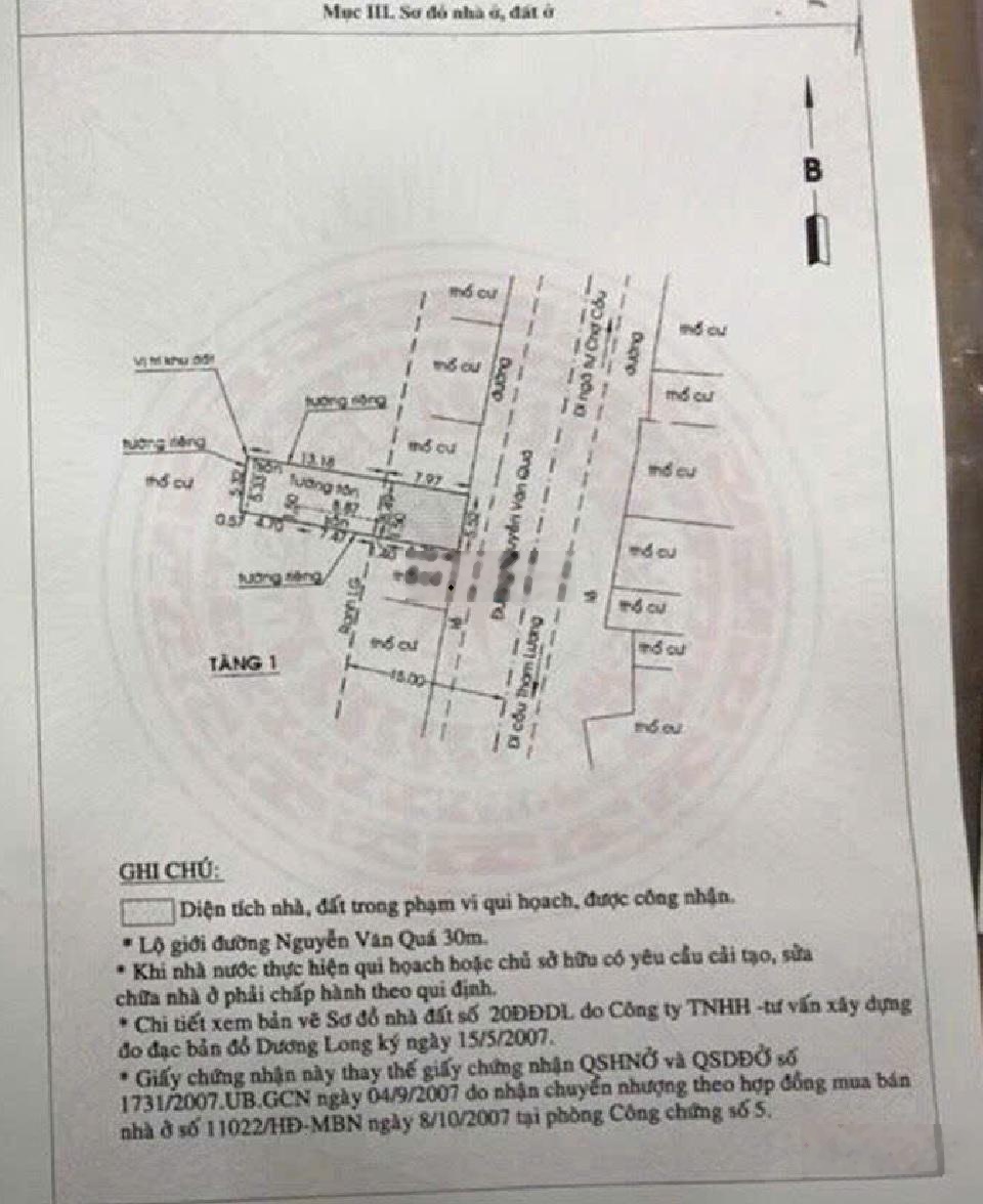 Bán nhà mặt tiền Nguyễn Văn Quá, 13,5 tỷ, 113m2, p Đông Hưng Thuận, Q12, TP.HCM - Hot!