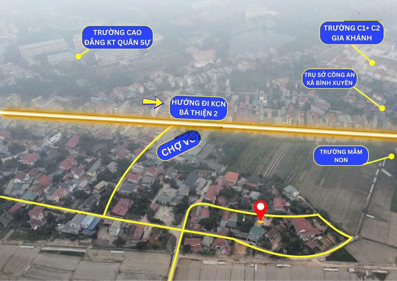 B án lô đất 102m2 tại Binh Xuyên, MT 6m, giá 1.45 tỷ, sẵn sổ