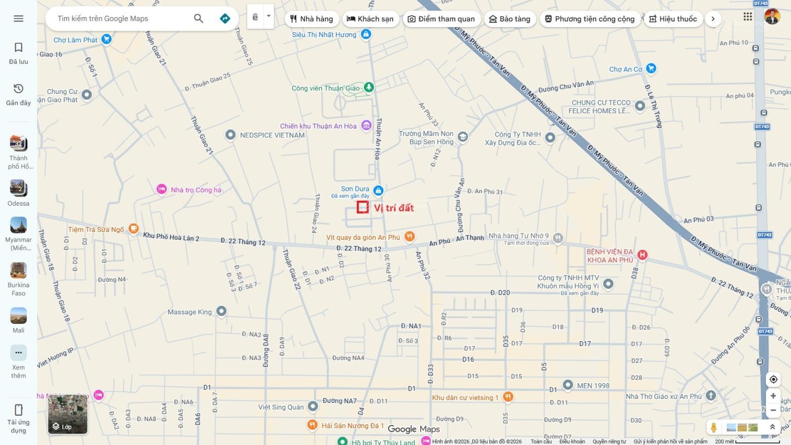 Bán đất 4.5x15m, đường N2 KDC Lê Phong Thuận Giao p. Thuận Giao gần chợ 185