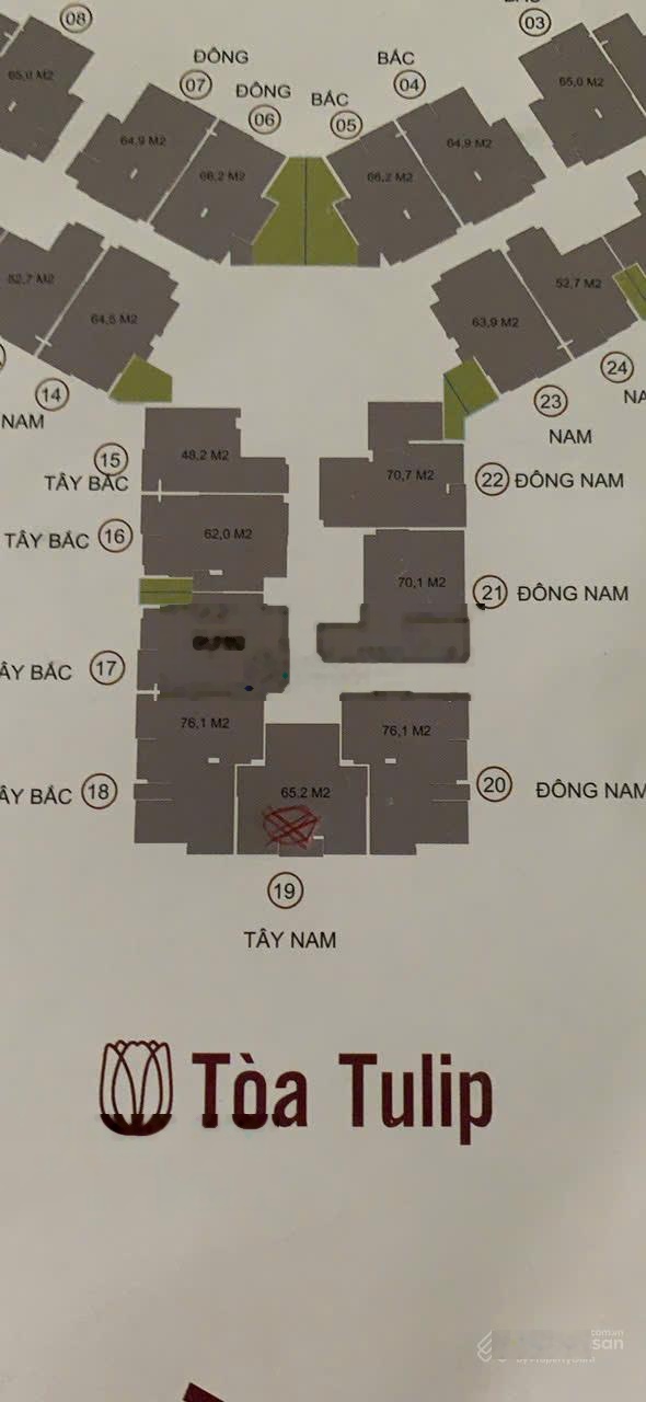 Bán căn chung cư vị trí Hot Hoàng Huy Commerce, 2,75 tỷ, 70m2, 3PN, 2WC mặt đường Võ Nguyên Giáp HP