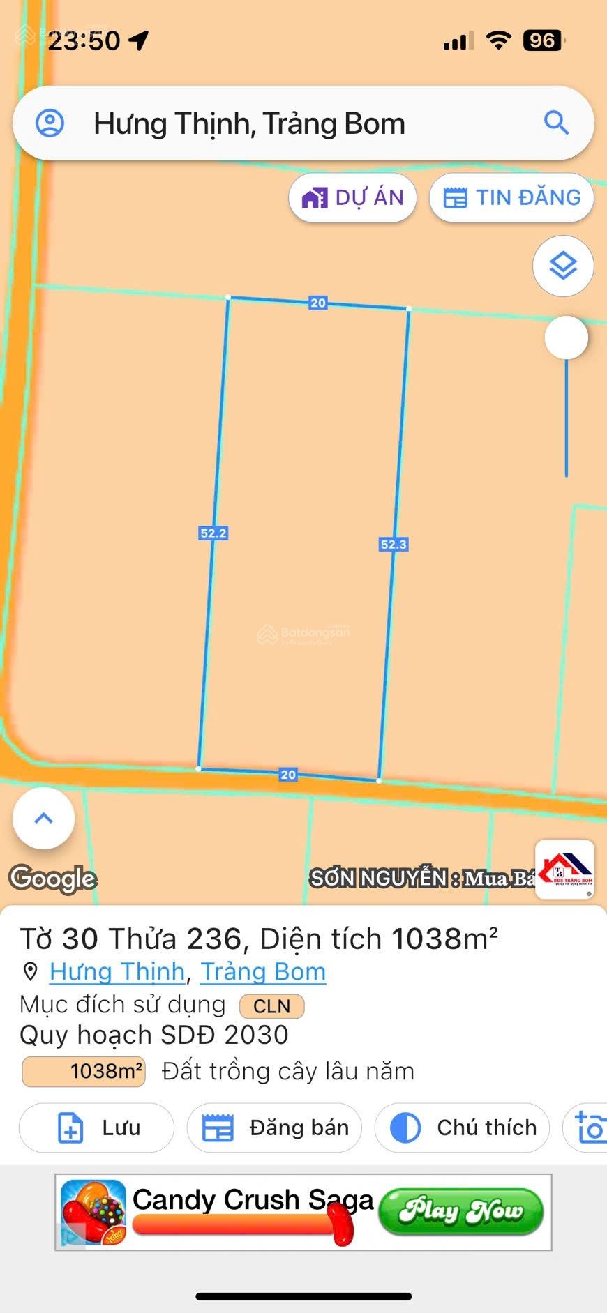 Bán đất tại đường 20, giá tốt 170 triệu, 110m2, pháp lý đầy đủ
