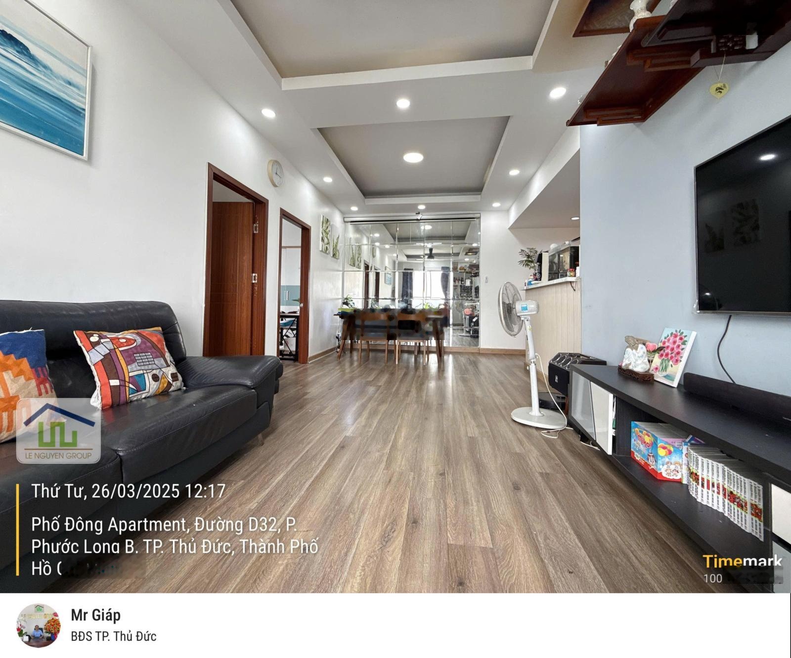 CC Phố Đông - 96m2 - căn góc 3PN - nhà full nội thất cho thuê 9tr lâu dài