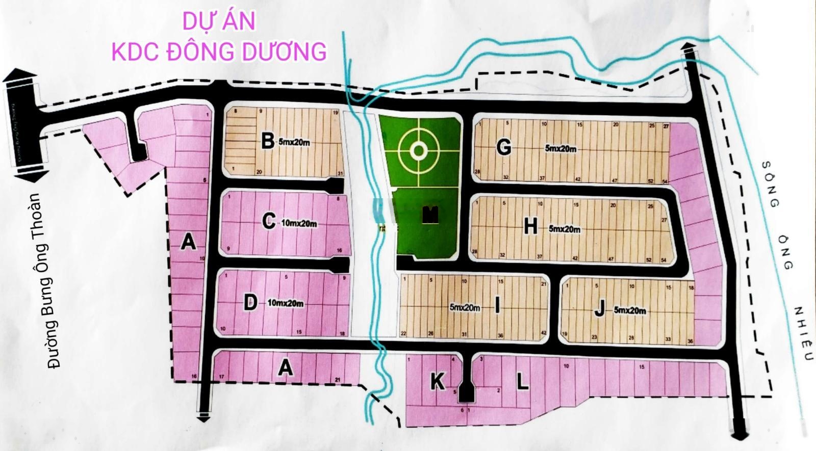 Bán gấp nền biệt thự D9 giáp rạch dự án Đông Dương Phường Phú Hữu Quận 9