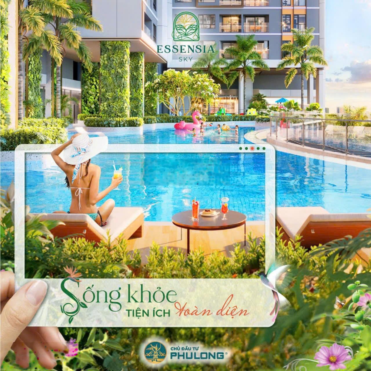 Chỉ 5.6 tỷ căn hộ 2pn2wc Essensia Sky, view trực diện hồ bơi, lịch thanh toán vay hỗ trợ lãi suất