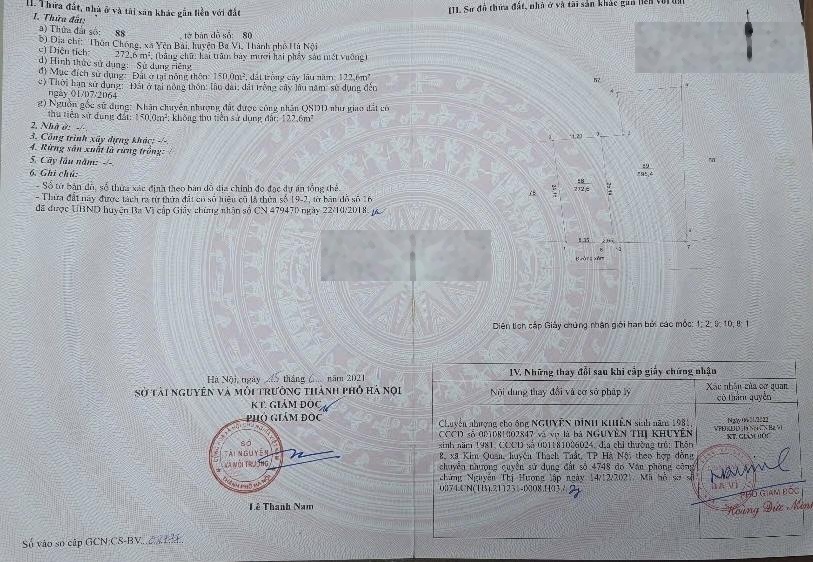 Bán lô đất đẹp thôn chóng yên bài ba vì hà nội