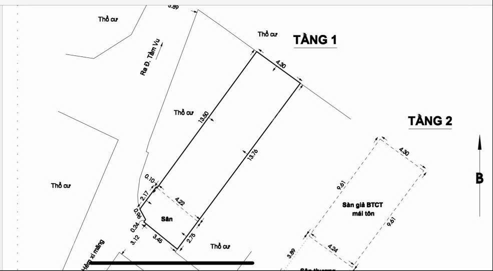 Hẻm xe hơi thông - công viên tầm vu - bình thạnh - 2 tầng - 64m2 - 7.7 tỷ tl