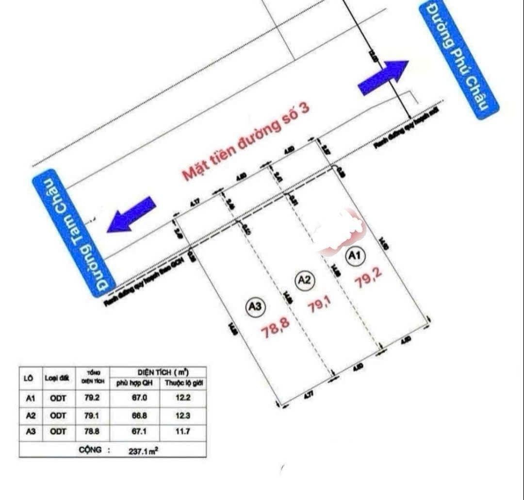 Bán lô đất mặt tiền đường số 3 (ngay bv thủ đức) .tam bình. thủ đức - 80m2 - 6.1 tỷ tl