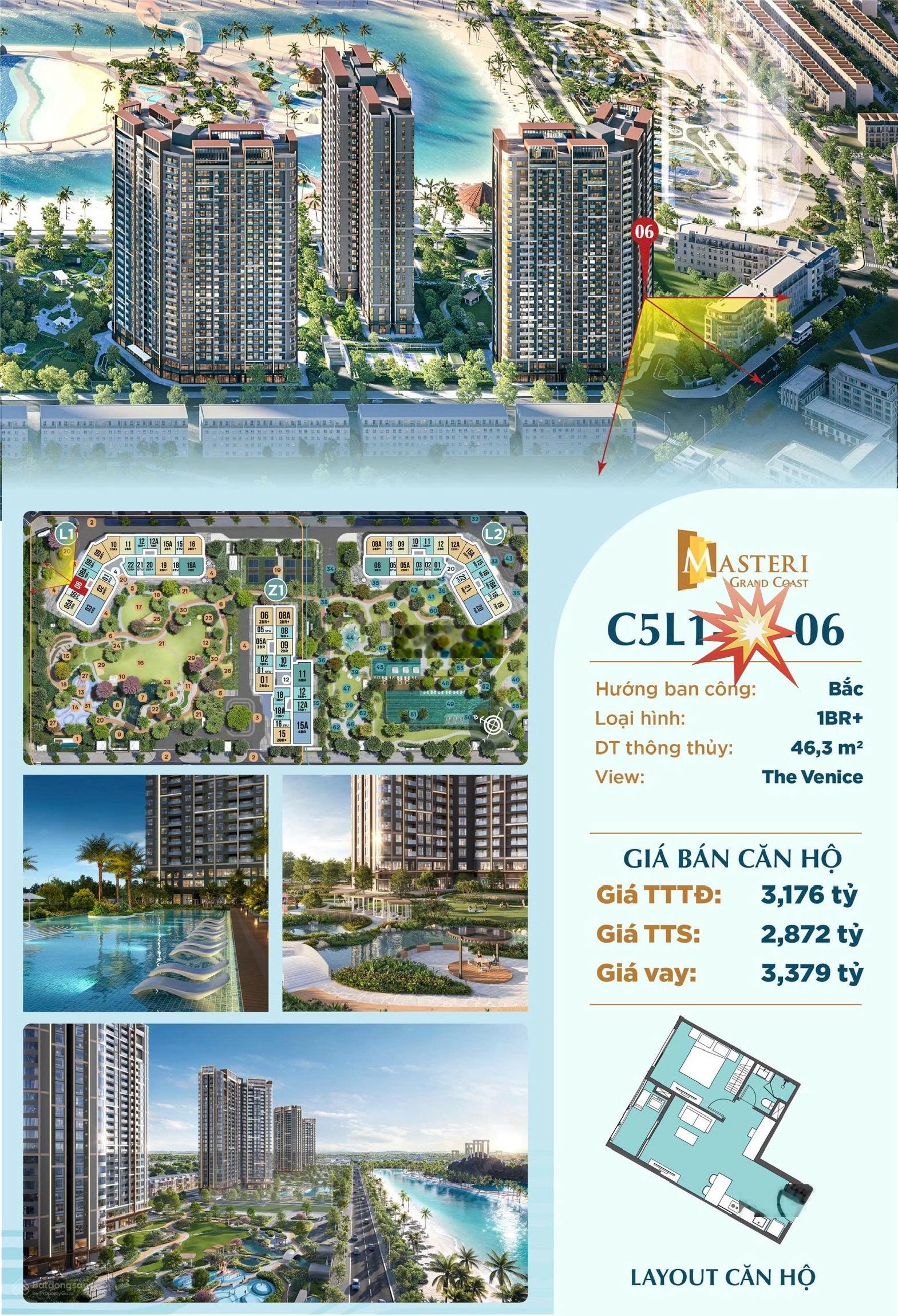 Giá chạm đáy dự án: 1PN + chỉ 2 tỷ 872 cơ hội cho người quyết nhanh!