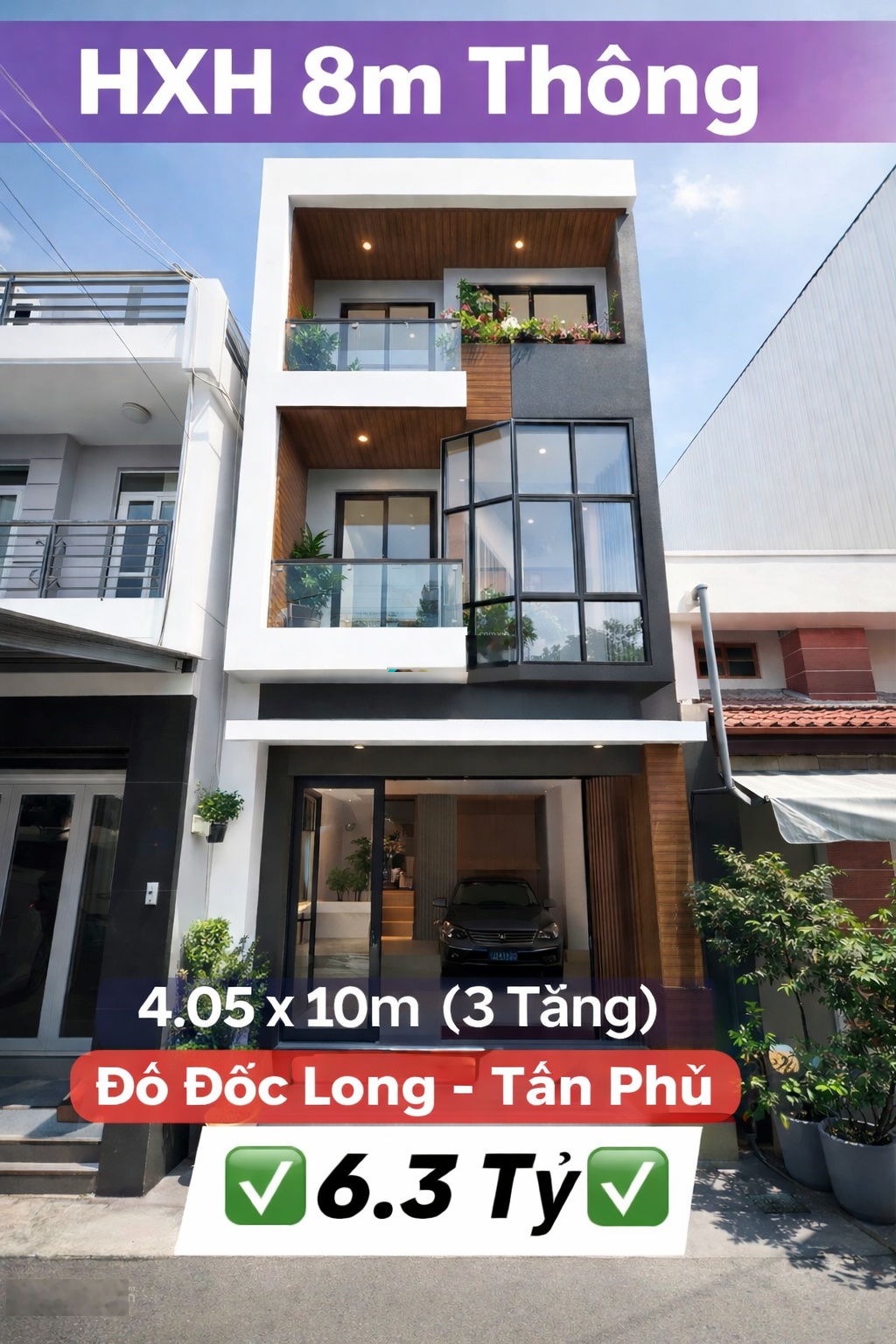 Nhà đẹp hẻm xe hơi khu dân cư an ninh - nhỉnh 6 tỷ - đô đốc long - tân phú