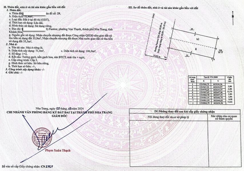Bán đất tặng nhà mặt tiền đường pasteur ngang 5.6m vuông đẹp hàng hiếm