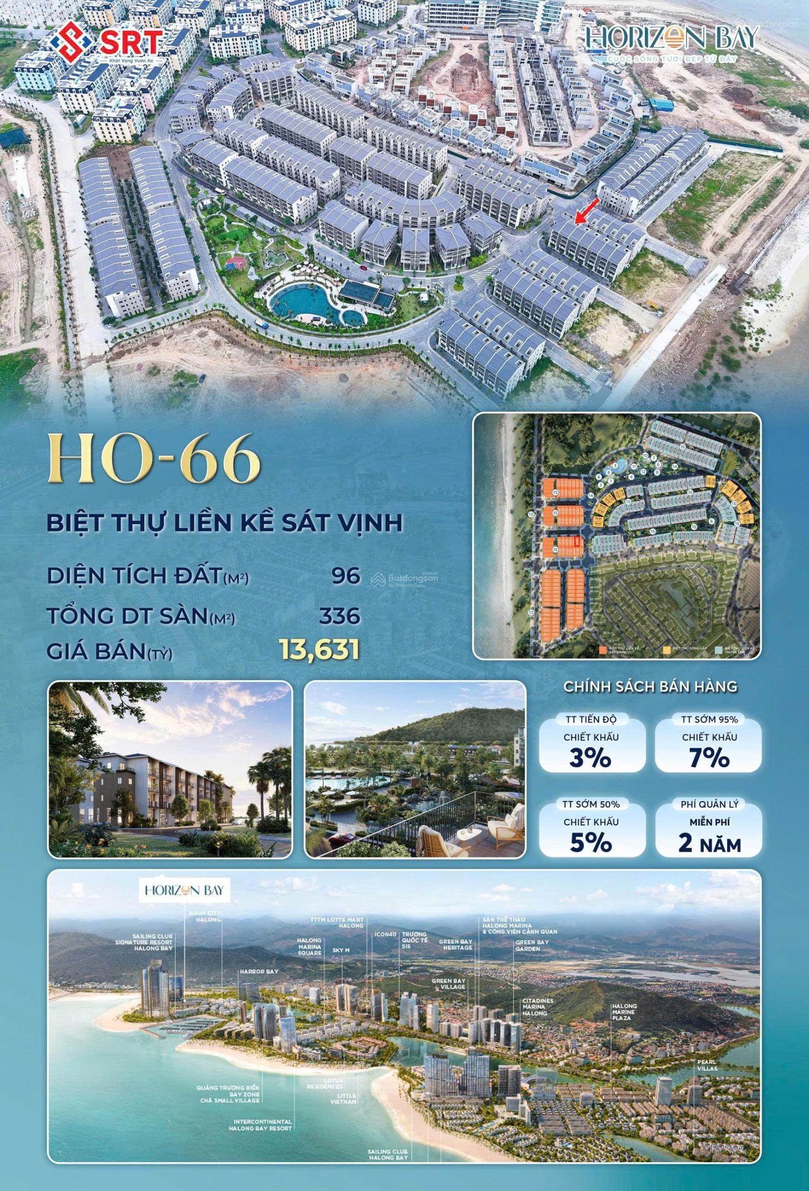 Bán biệt thự tại Horizon Bay Hạ Long, 15 tỷ, 96 m2, 5PN, 5WC, Chính chủ, giá tốt