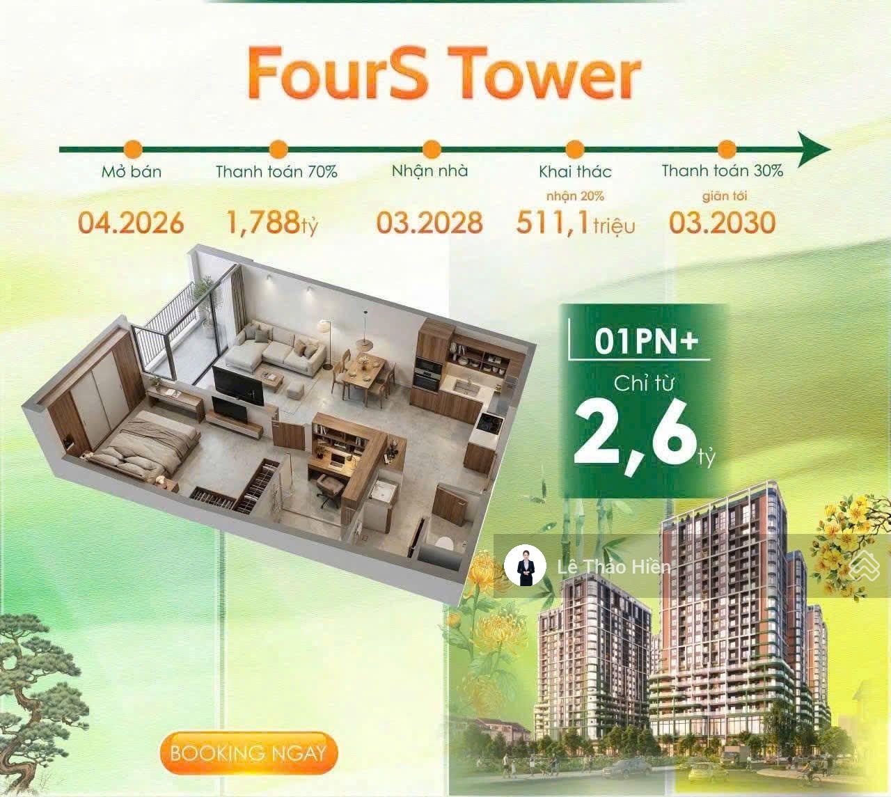 Fours tower chỉ từ 1.7 tỷ/căn - sở hữu nhà đà nẵng chưa bao giờ dễ như lúc này