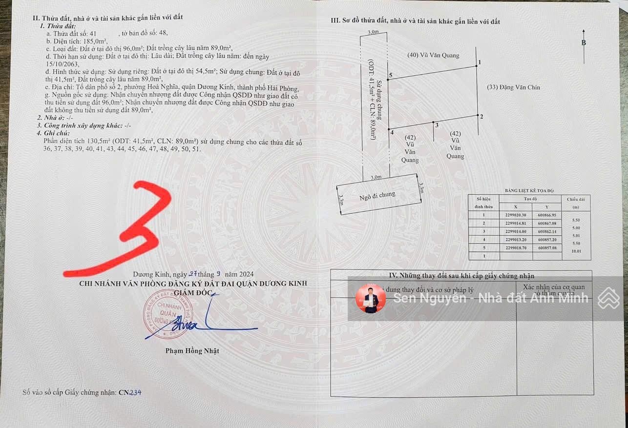Bán đất tại ngõ 50 Sông He, Hòa Nghĩa, Dương Kinh - giá chỉ 1.09 tỷ