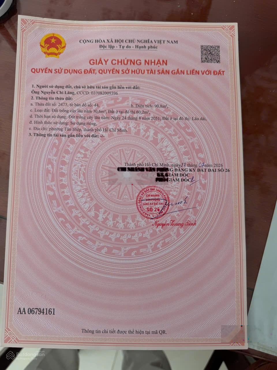 Cần bán lô đất gần Khánh Bình 05, 1ty790tr Diện tích 81m2, Bình Dương