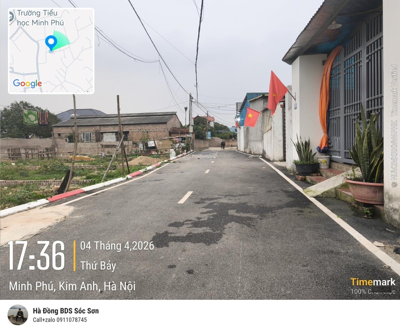 Chủ bán cắt lỗ 112m phú thịnh, xã kim anh - Ngõ rộng 6m - thông oto tránh