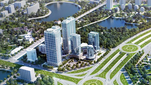 Bán căn hộ hoa hậu căn góc 173m2 4PN căn góc Thăng Long Number One Đại lộ Thăng Long sổ đỏ giá tốt