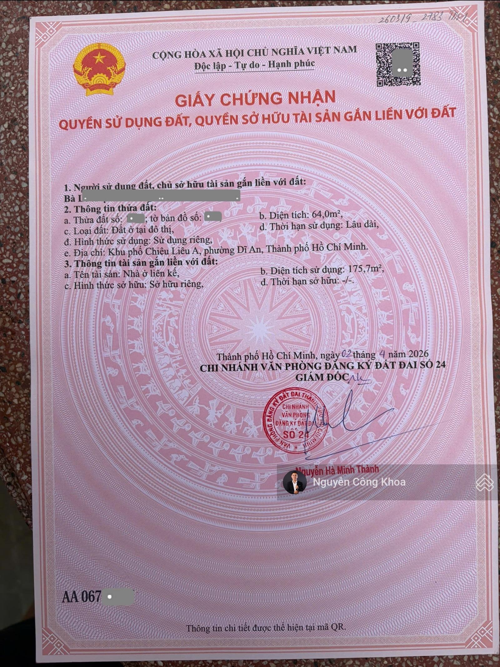 Bán nhà 2 mặt tiền, hoàn công, full nội thất, KDC gần Vincom 2,5km, P.Tân Đông Hiệp, Tp.Dĩ An