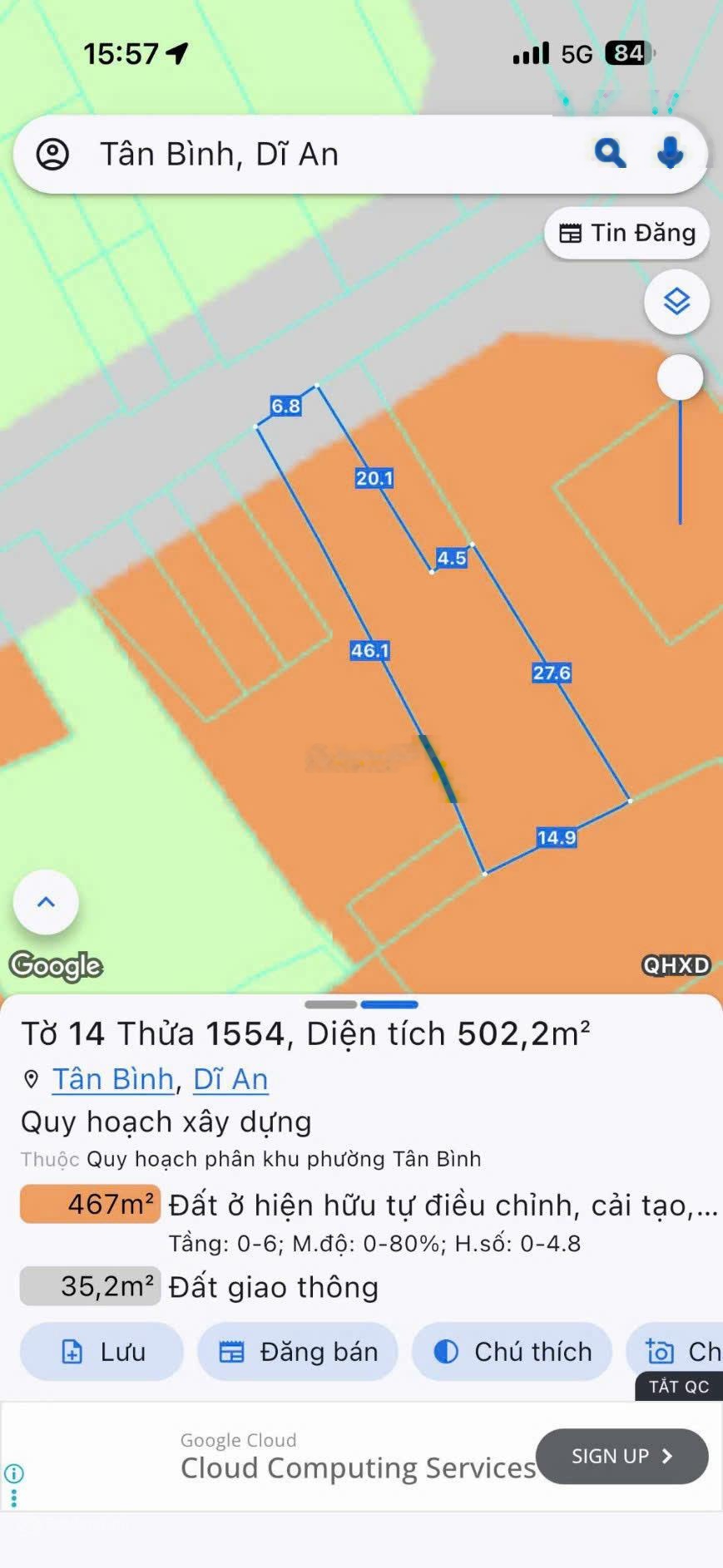 Giảm nhanh 300 triệu giá hiện tại 7 tỷ đất xây biệt thự 13,9 triệu /m2, P. Tân Bình