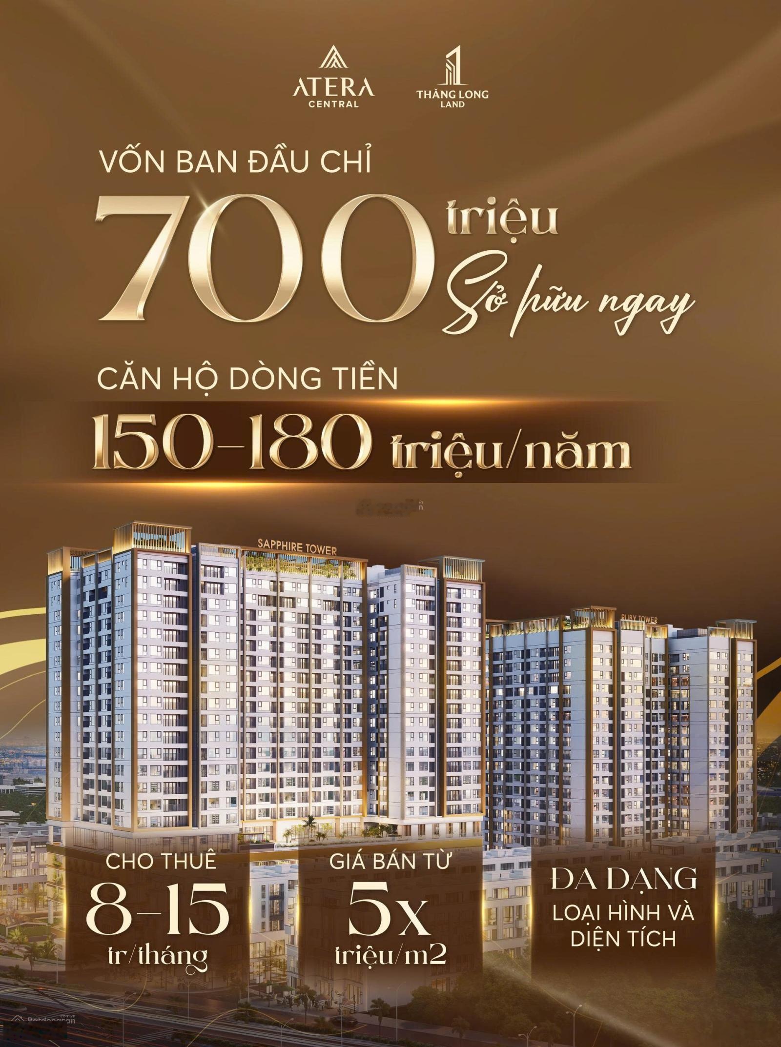 Chính thức nhận booking/đặt chỗ dự án Atera Central căn hộ cao cấp đầu tiên ở Phố Nối