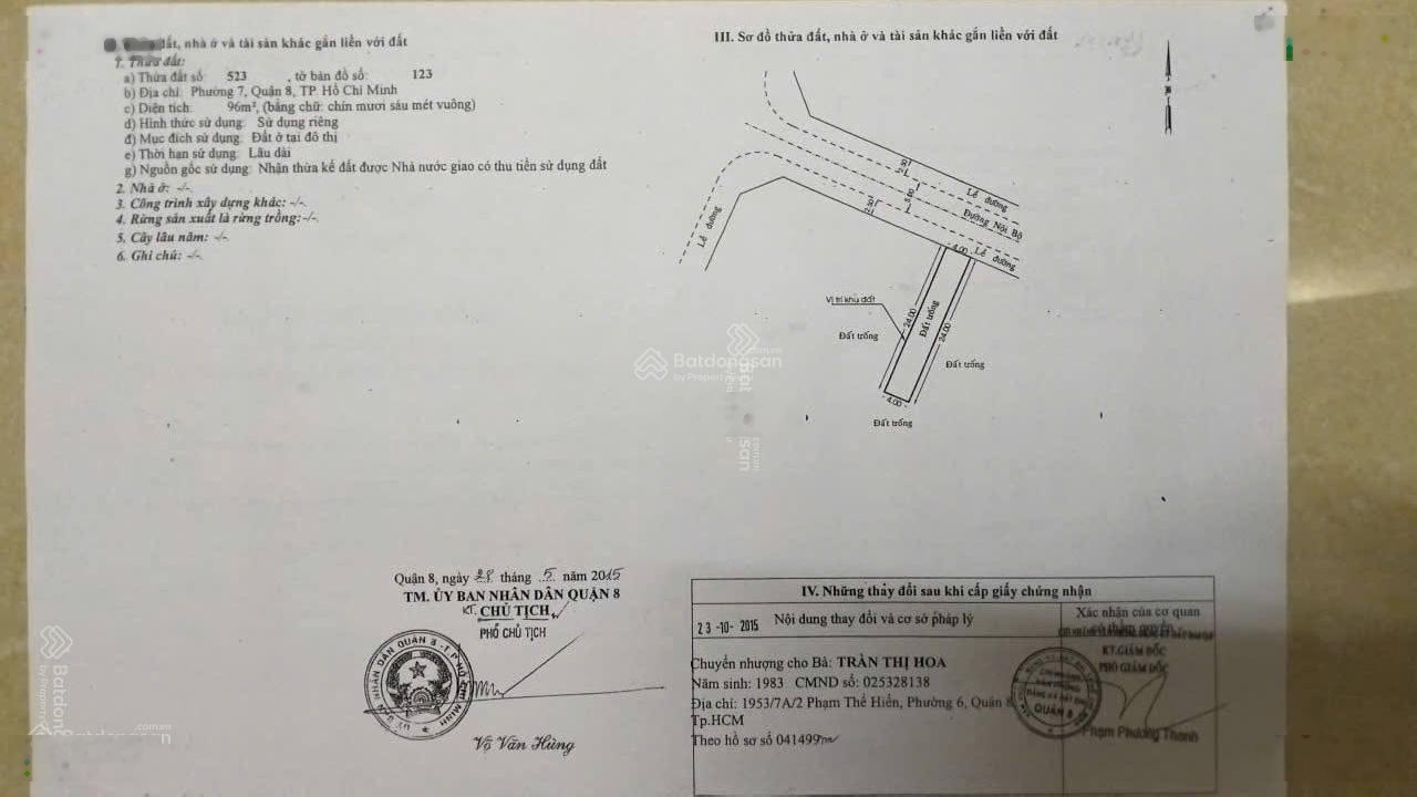 Bán dãy nhà trọ DT 4x24m đang có thu nhập ổn định, MT đường 9m khu Phạm Thế Hiển, Quận 8, SHR