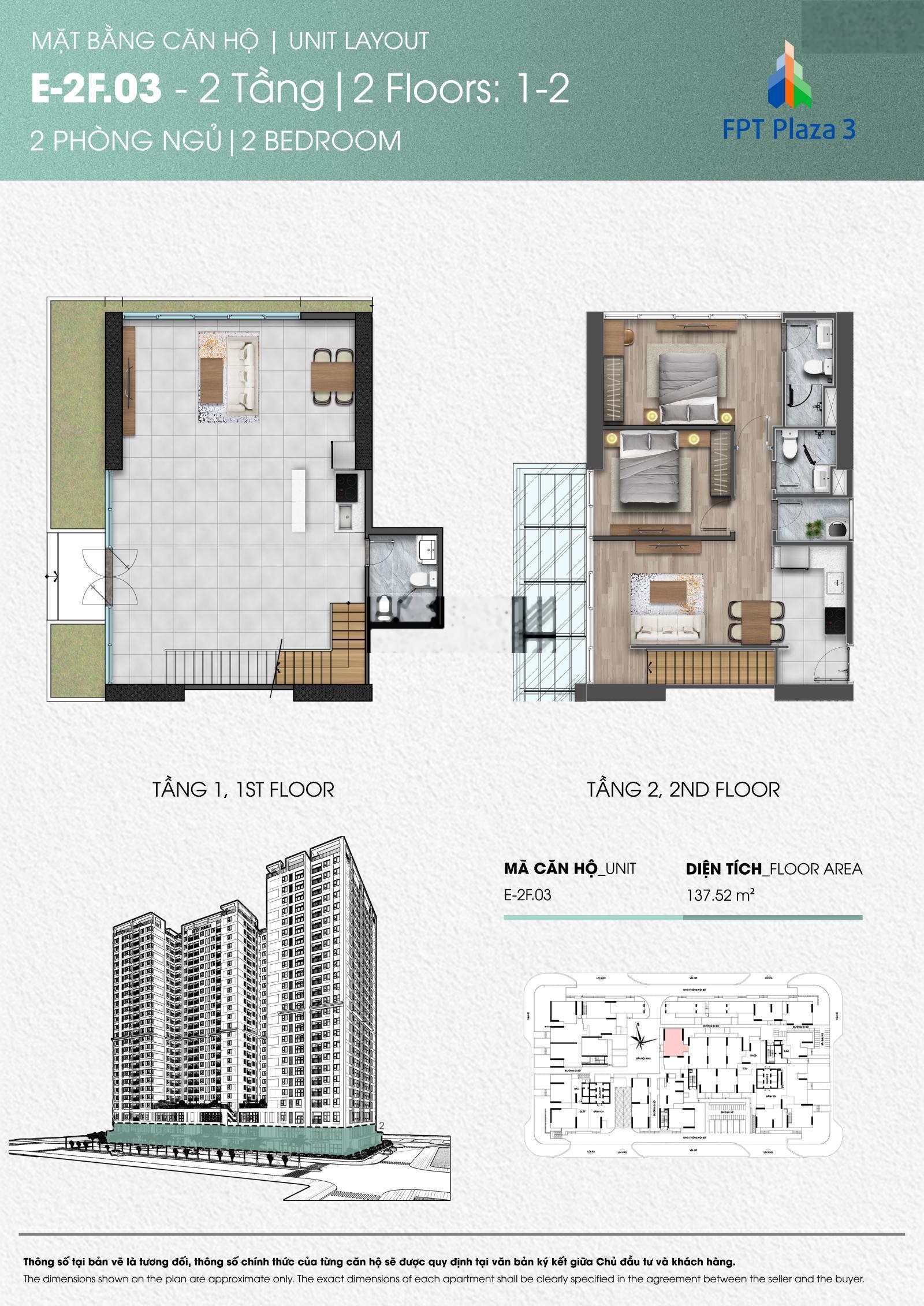 Cho thuê căn hộ TẦNG 1 FPT Plaza 3, phù hợp kinh doanh và để ở - Liên hệ 0942804704