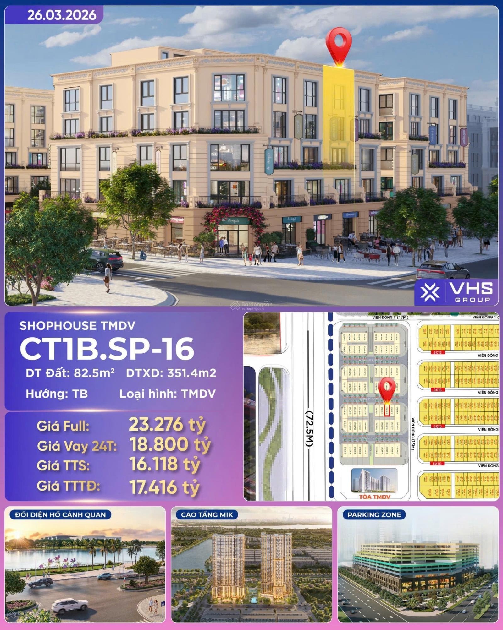 Bán cặp căn shophouse vua vinhomes cổ loa siêu vip - dòng tiền cực khủng - mt 11m - dtxd 703m2