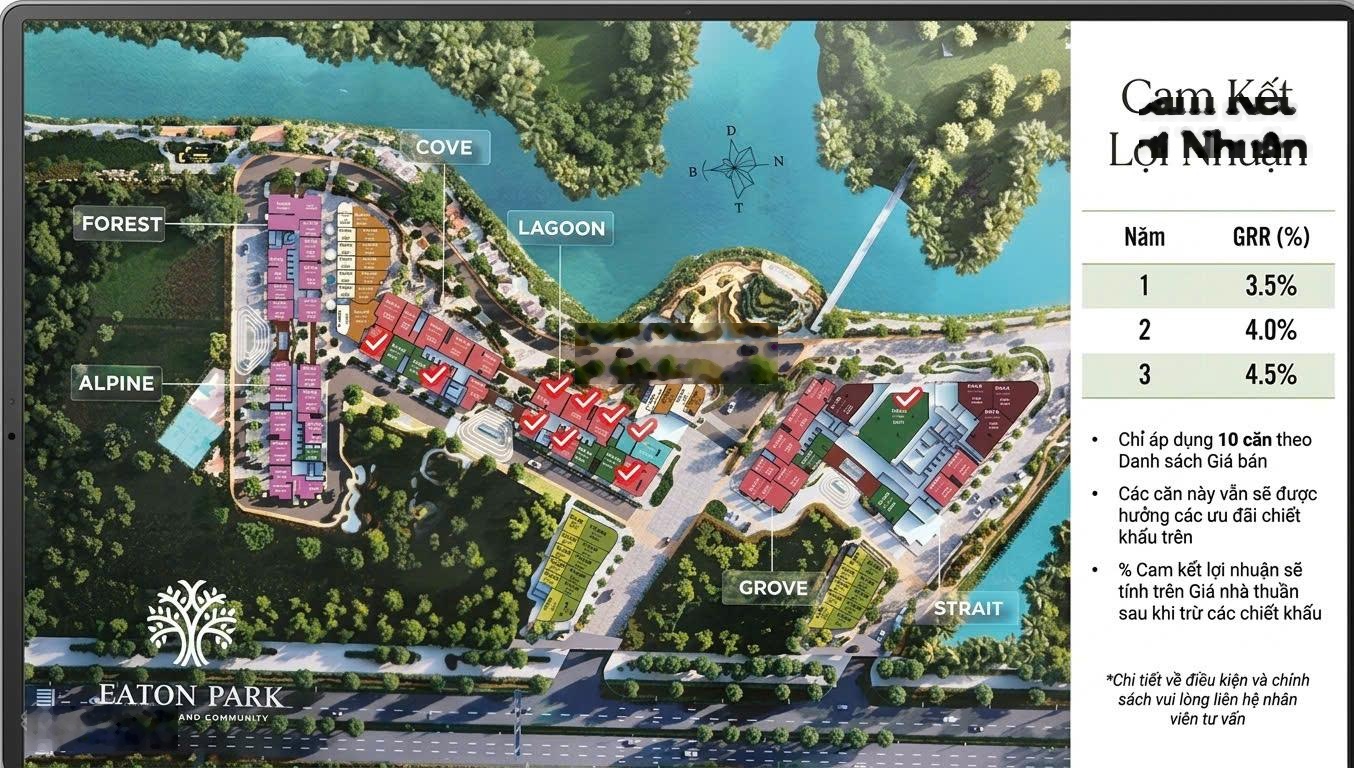Siêu phẩm shophouse căn góc tháp a4 eaton park biểu tượng kinh doanh cam kết thuê 3 năm