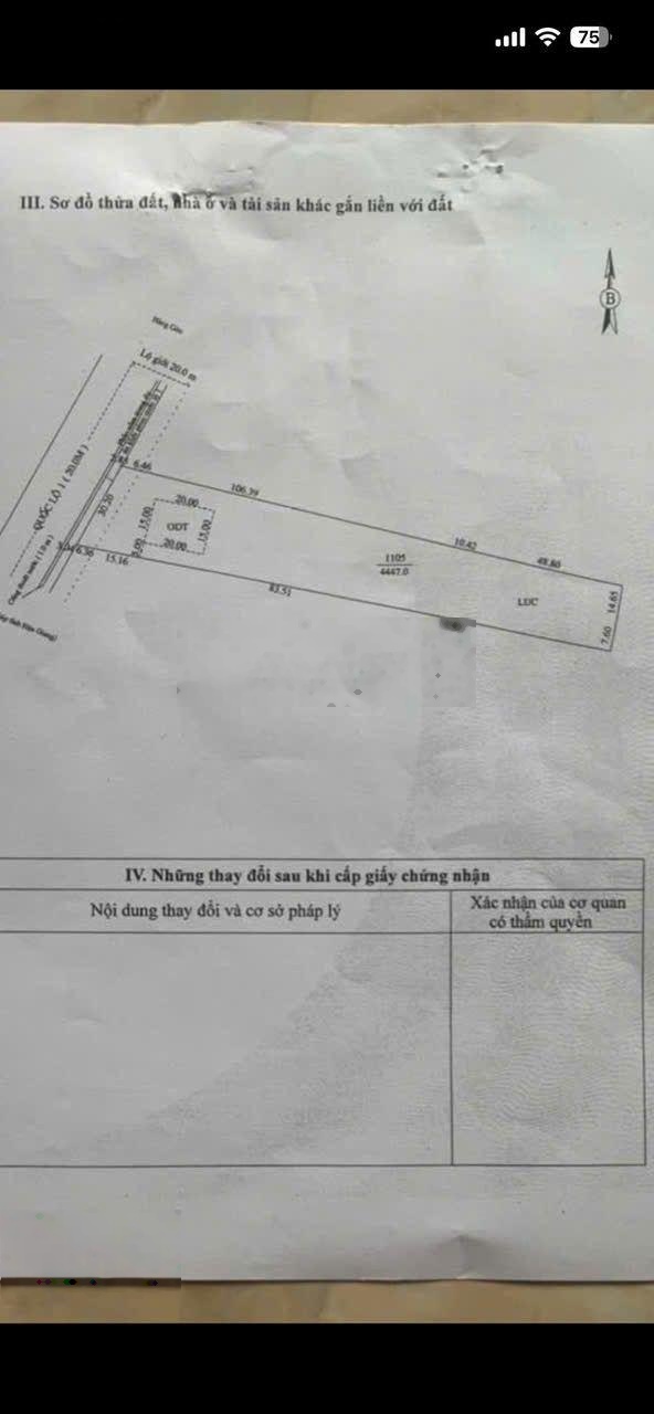 Bán Đất 4447 m2 tại Quốc lộ 1A, Tân Phú Thạnh, Châu Thành A, giá siêu hời 25 tỷ, TP Cần Thơ