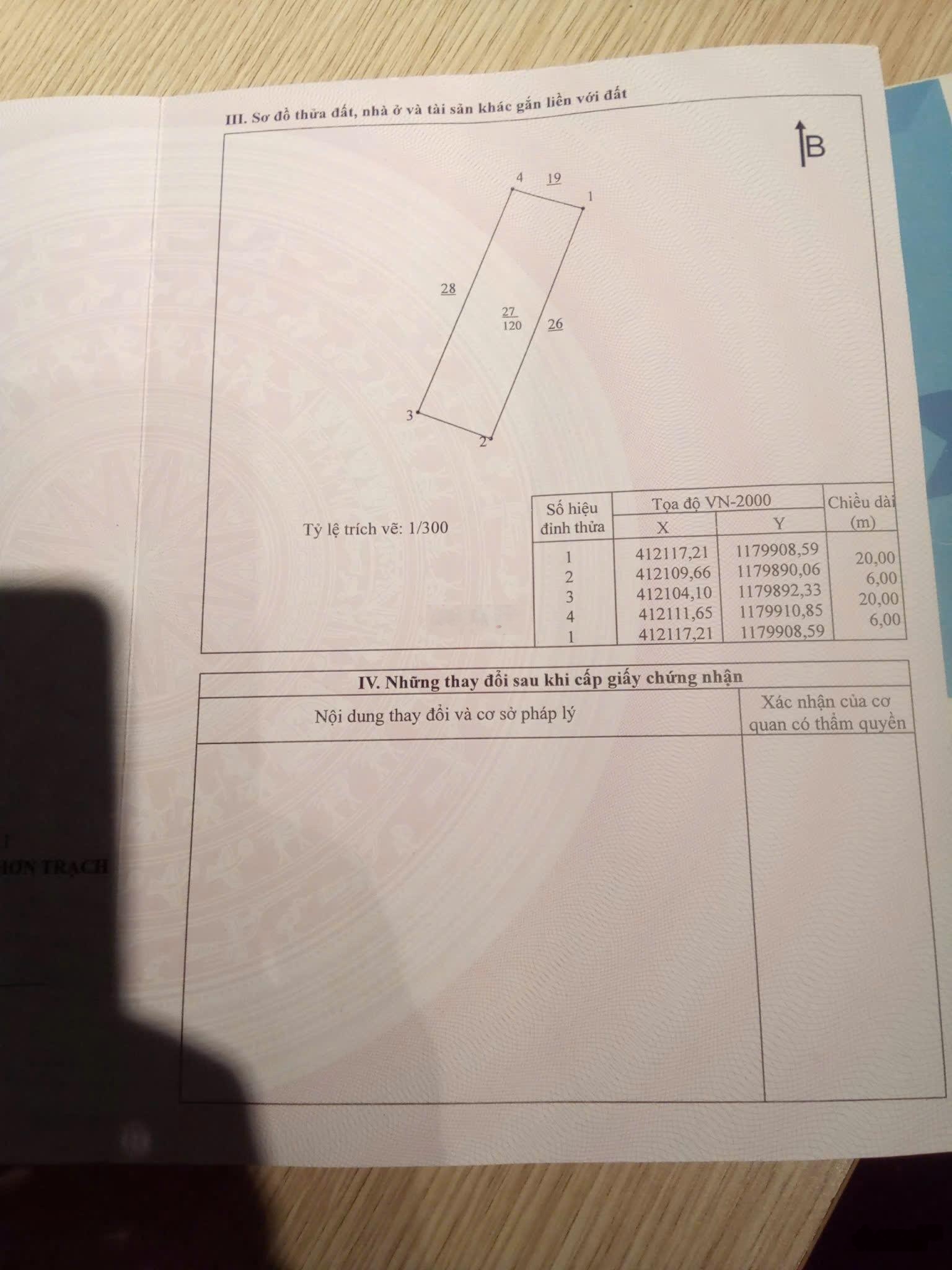 Đất nền dự án HUD Nhơn Trạch - Đồng Nai diện tích 120m2 pháp lý sổ hồng riêng giá chỉ 1tỷ550tr
