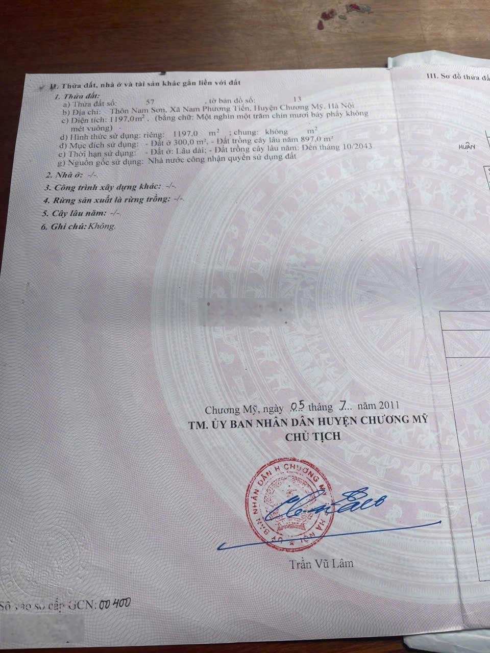 Bán 1200m2 đất Nam Sơn Xuân Mai ô tô 7 chỗ vào, sẵn nhà 2 tầng giáp QL21A giá 8tr/m2