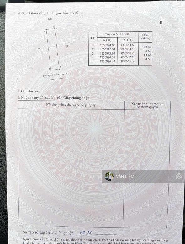 Đất TĐC Ngọc Hiệp gần ngã ba - Diện tích: 96.8m2 (ngang 4.5m) - Đường rộng 10m, gần trạm y tế