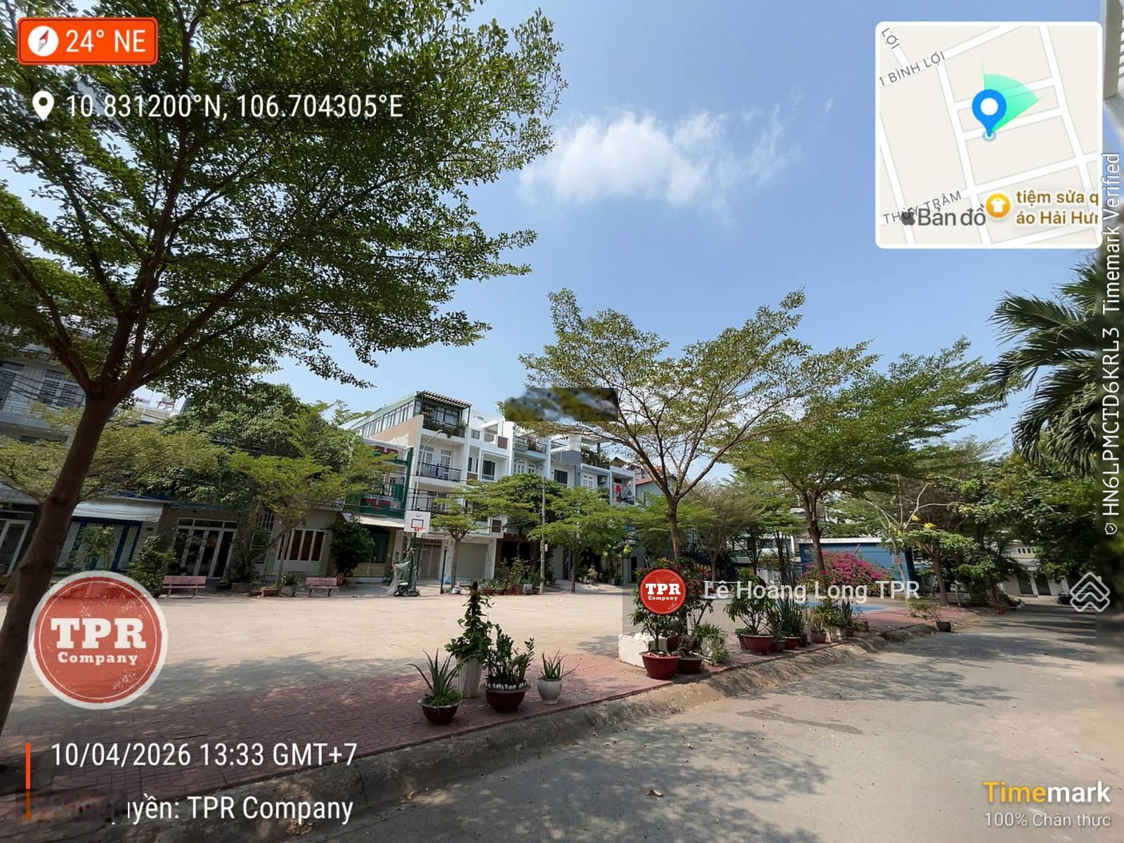 Rẻ nhất khu vực Bình Lợi-Đặng Thùy Trâm. Nhà 4 tầng view công viên, CN 100m2 vuông vức ôtô vào nhà