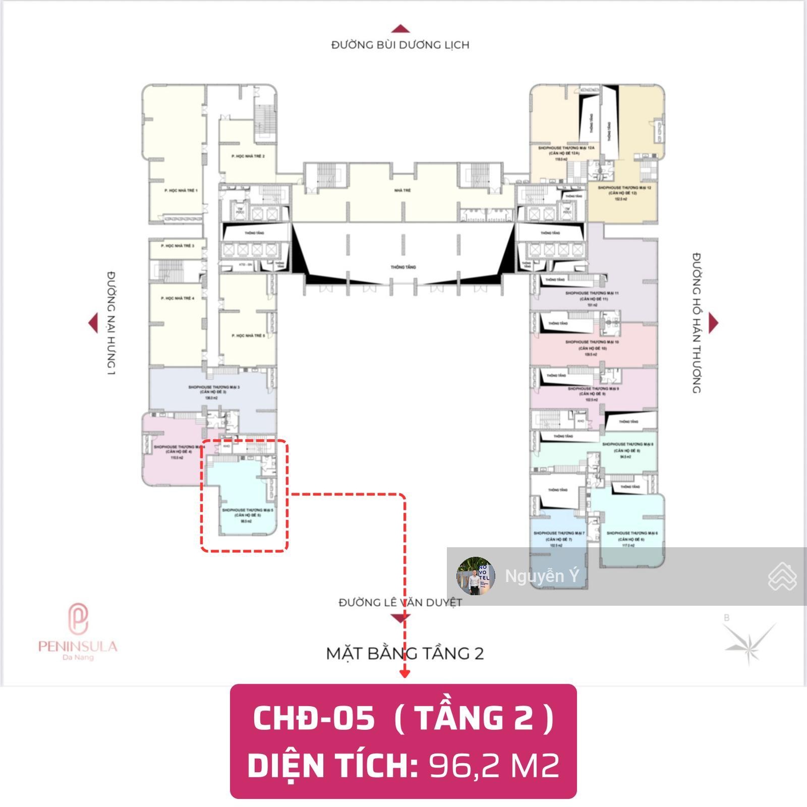 Bán CH đế trực diện sông Hàn căn góc 2 tầng 2 mặt tiền 192m2 vị trí đẹp nhất toà Peninsula Da Nang