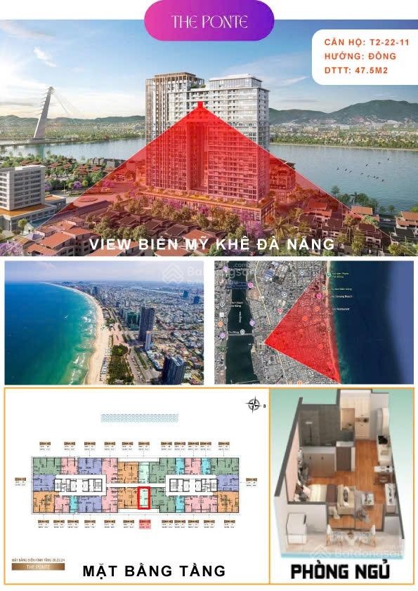 Bán căn 1 phòng ngủ tầng 22 view biển giá chỉ 3,8 tỷ